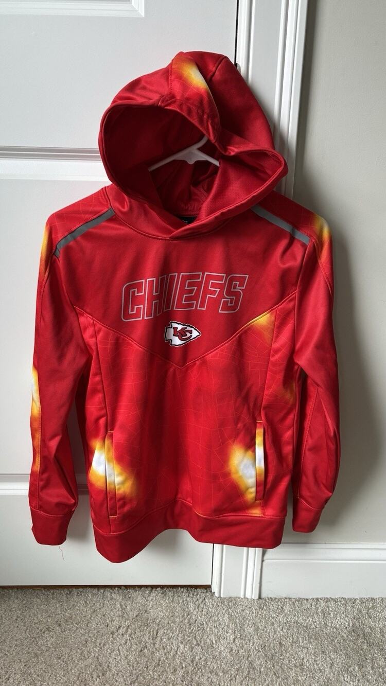 STYLE: 133427450KANSAS CITY CHIEFS YOUTH RED OFFENSIVE LINE LONG SLEEVE HOODIE M
